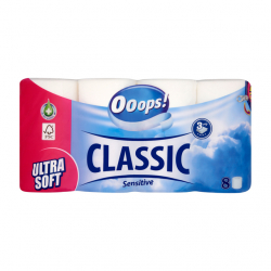 Toaletn papier Ooops 3vrstvov/8ks Classic Sensit 140 trkov