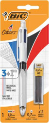 Gukov pero, 3 farby, s mikroceruzkou, BIC "4 Colours" + grafitov npl