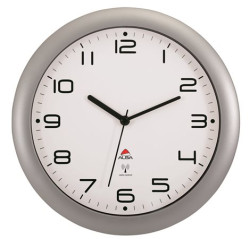 Nstenn hodiny, riaden rdiovm signlom, 30 cm, ALBA "Hornewrc", strieborn