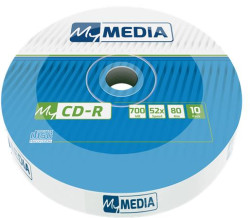 CD-R disk, 700MB, 52x, 10 ks, zmrovacie balenie , MYMEDIA