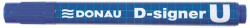 Permanentn popisova, 2-4 mm, kueov hrot, DONAU "D-signer U", modr