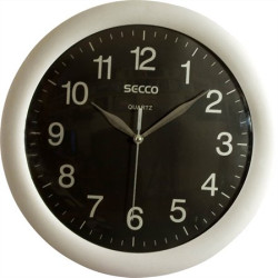 Nstenn hodiny, 30 cm, SECCO "Sweep Second", strieborn/ierne
