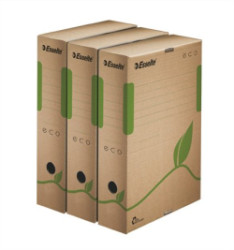 Archvny box, A4, 80 mm, recyklovan kartn, ESSELTE "Eco", hned