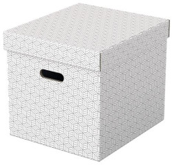 lon kubick box, ESSELTE "Home", biely