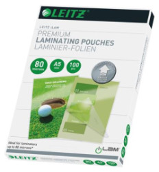 Laminovacia flia, 80 mikr.,  A5, leskl, UDT technolgia, LEITZ "iLam"