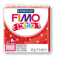 Modelovacia hmota, polymrov, FIMO "Kids", trblietav erven