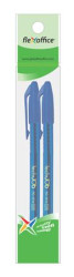 Gukov pero, 0,4 mm, 2 ks/blister,s vrchnkom, FLEXOFFICE "TechJob", modr