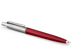 Gukov pero, 0,7 mm, strieborn klip, erven telo pera, PARKER, "Royal Jotter Originals", modr