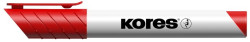 Popisova na biele a flipchartov tabule, 1-3 mm, kueov hrot, KORES "K-Marker", erven
