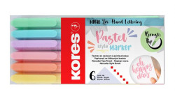Fixky, sada, KORES "Pastel Style", 6 pastelovch farieb