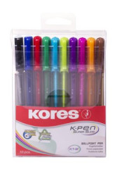 Gukov pero, sada, 1,0 mm, s vrchnkom, trojhrann tvar, KORES "K1-M", mix