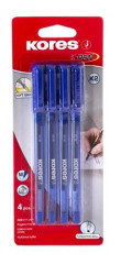 Gukov pero, 1,0 mm, s vrchnkom, trojhrann tvar, KORES "K2-M", modr