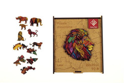 Puzzle, dreven, A4, 90 ks, PANTA PLAST "Mosaic Lion"