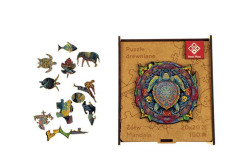 Puzzle, dreven, A4, 100 ks, PANTA PLAST "Mandala Turtle"