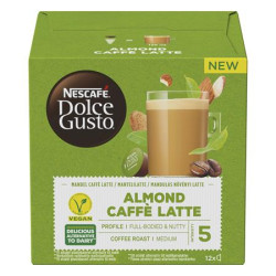 Kvov kapsule, 12 ks, vegan, NESCAF DOLCE GUSTO "Almond Caff Latte"
