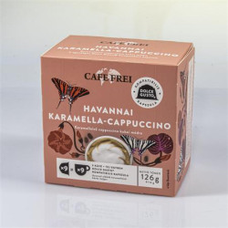 Kvov kapsule, kompatibiln s Dolce Gusto, 9 ks, CAFE FREI "Havannai karamella-cappuccino"