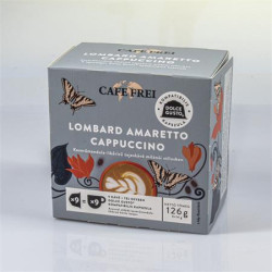 Kvov kapsule, kompatibiln s Dolce Gusto, 9 ks, CAFE FREI "Lombard amaretto cappuccino"