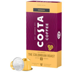 Kvov kapsule, kompatibiln s Nespresso, 10 ks, COSTA, "The Colombian Roast"