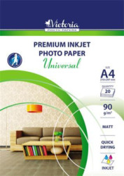 Fotopapier, pre atramentov tla, A4, 90 g, matn, VICTORIA PAPER "Universal"