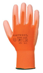 Montne rukavice, na dlani namoen do polyuretnu, vekos: 8, oranov