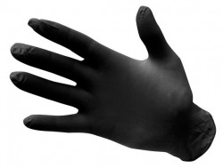 Ochrann rukavice, jednorazov, nitril, vekos: L, nepudrovan, ierne