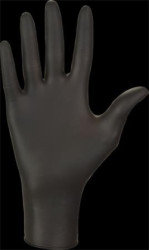 Ochrann rukavice, jednorazov, nitril, vekos M, 100 ks, nepudrovan, ierna