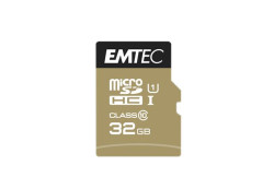 Pamov karta, microSDHC, 32GB, UHS-I/U1, 85/20 MB/s, adaptr, EMTEC "Elite Gold"