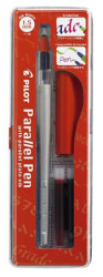 Plniace pero, 0,1-1,5 mm, erven vrchnk, PILOT "Parallel Pen"