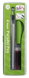 Plniace pero, 0,5-3,8  mm, zelen vrchnk, PILOT "Parallel Pen"