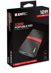 SSD (vonkajia pam), 128GB, USB 3.2, 420/450 MB/s, EMTEC "X200"
