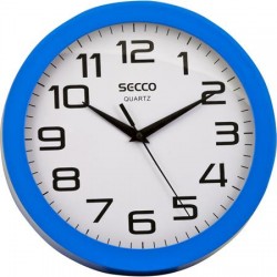 Nstenn hodiny, 24,5 cm, modr rm, SECCO 