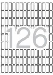 Etikety, 8x20 mm, zaoblen rohy, na liste A5, APLI, 1890 etikiet/bal