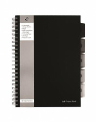 pirlov zoit, A4, linajkov, 125 strn, PUKKA PAD "Black project book", ierna