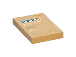 Samolepiaci poznmkov blok, 76x51 mm, 100 lap, STICK N "Kraft Notes", hned