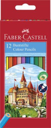 Farebn ceruzky, sada, eshrann, FABER-CASTELL "Classic", 12 rznych farieb
