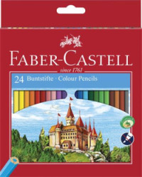 Farebn ceruzky, sada, eshrann,  FABER-CASTELL "Classic", 24 rznych farieb