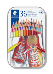 Farebn ceruzky, sada, eshrann, v plechovej krabike, STAEDTLER "175", 36 rznych farieb