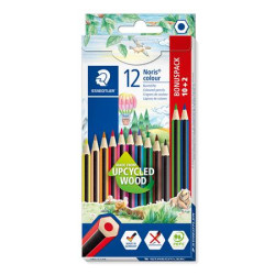 Farebn ceruzky, sada, eshrann, STAEDTLER "Noris Colour 185", 10+2 rznych farieb