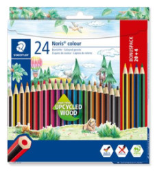 Farebn ceruzky, sada, eshrann, STAEDTLER "Noris Colour 185", 20+4 rznych farieb