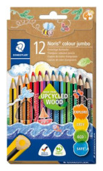 Farebn ceruzky, sada, trojhrann, STAEDTLER "Noris colour jumbo 188", 12 rznych farieb