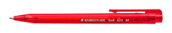 Gukov pero, 0,5 mm, stlac mechanizmus, STAEDTLER "Ball 423 M", erven
