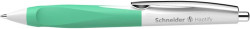 Gukov pero, 0,5 mm, stlac mechanizmus, biele-mtov telo, SCHNEIDER "Haptify", modr