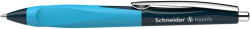 Gukov pero, 0,5 mm, stlac mechanizmus, tmavomodr-cyanov telo, SCHNEIDER "Haptify", modr