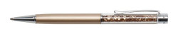 Gukov pero, s topazovmi kritmi SWAROVSKI, 14 cm, ART CRYSTELLA, zlat