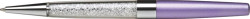 Gukov pero, Crystals from SWAROVSKI, svetlofialov, s bielymi kritmi v dolnej asti, 14 cm, ART CRYSTELLA