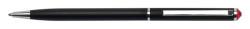Gukov pero, s light siam ervenm kritom SWAROVSKI,  13 cm, ART CRYSTELLA, ierna