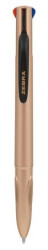 Gukov pero, 0,37 mm, stlac mechanizmus, 4-farby, ZEBRA "Smooth", rose gold
