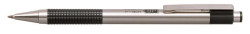 Gukov pero, 0,24 mm, stlac mechanizmus, nehrdzavejca oce, ierna farba tela, ZEBRA "F-301", modr