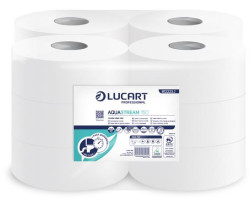 Toaletn papier, 2-vrstvov, maxi, 150 m, 19 cm priemer, LUCART "Aquastream 150", biela