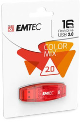 USB k, 16GB, USB 2.0, EMTEC "C410 Color", erven